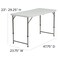 Flash Furniture 23.75 W, 47.75 L, 29.25 H, Metal, Plastic, Plastic: Polyethylene Top, Granite White 5-DAD-YCZ-122Z-2-GG - alternate 7